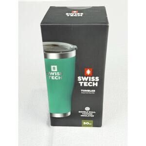 Swiss Tech Tumbler 30 oz. Green Double‎ Wall Vacuum Insulated Stainless Steel